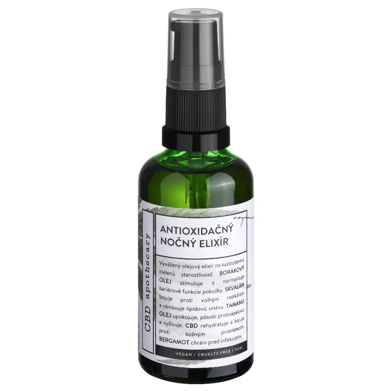 ANTIOXIDAČNÝ NOČNÝ ELIXÍR (SÉRUM) 350mg CBD ANTIOXIDAČNÝ NOČNÝ ELIXÍR (SÉRUM) 350mg CBD