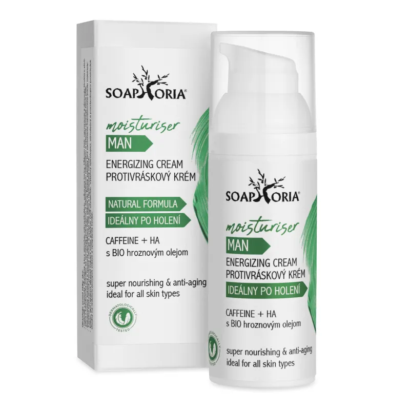 ENERGIZUJÚCI & ZVLÁČŇUJÚCI KRÉM PRE MUŽOV S PROTIVRÁSKOVÝM ÚČINKOM