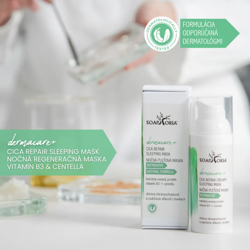 DERMACARE+ Cica Repair Sleeping Mask nočná regeneračná maska Vitamín B3 & Centella