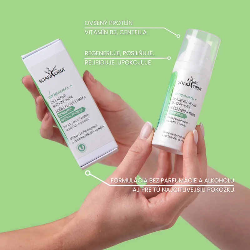 DERMACARE+ Cica Repair Sleeping Mask nočná regeneračná maska Vitamín B3 & Centella
