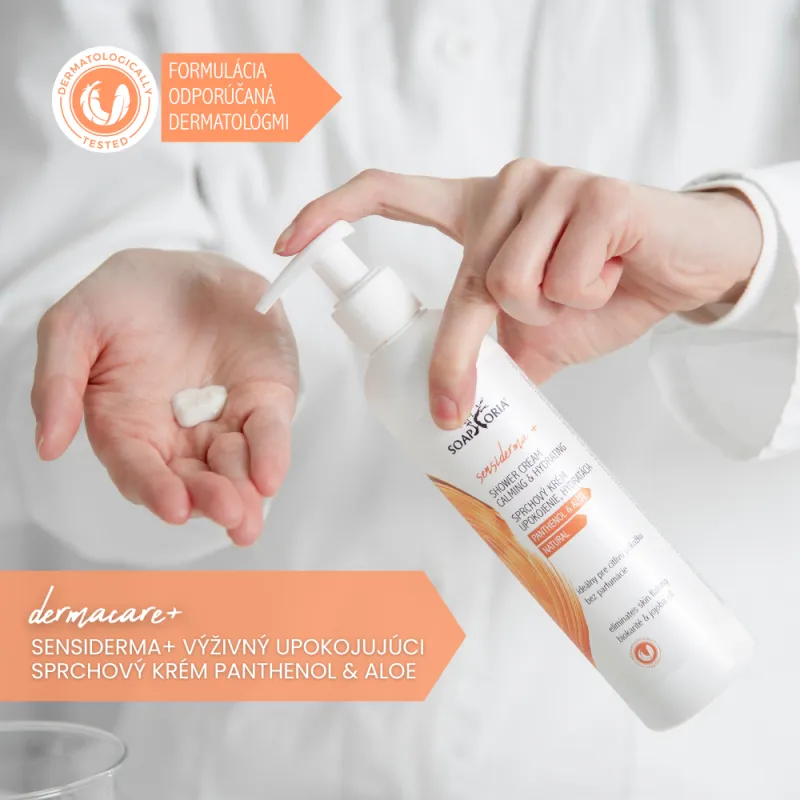 SENSIDERMA+ výživný upokojujúci sprchový krém Panthenol & Aloe