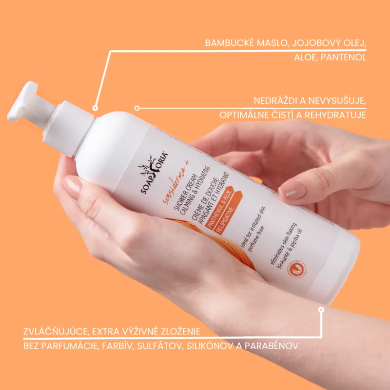 SENSIDERMA+ výživný upokojujúci sprchový krém Panthenol & Aloe